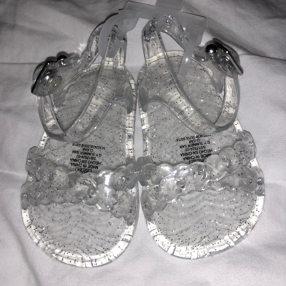 New 0-3 month baby girl Old Navy clear jelly shoes